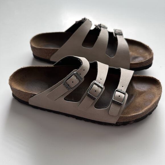 Birkenstock Florida Fresh Sandal Stone Women’s Size EU 40 US 9 Narrow Fit - Picture 2 of 11